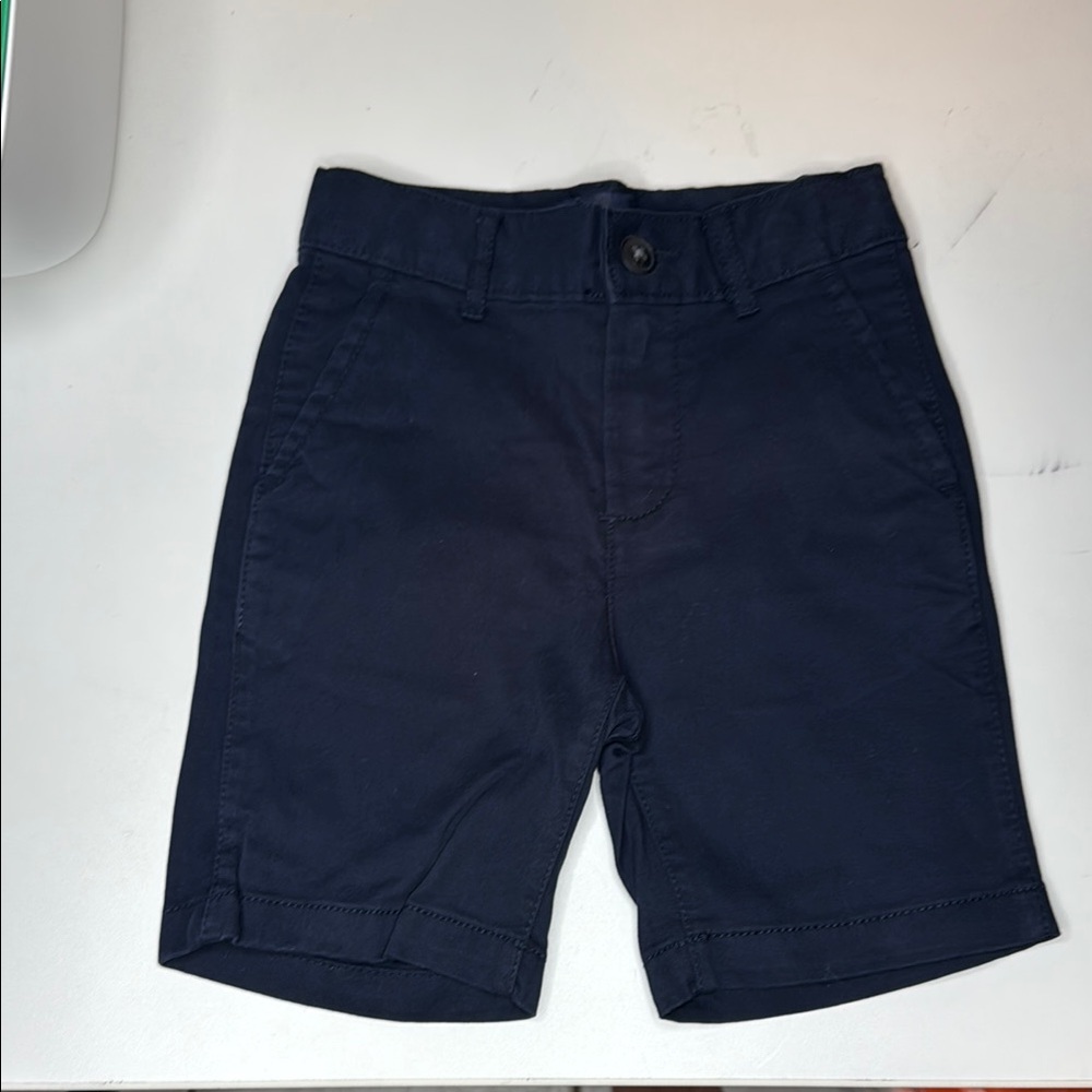 Children’s Place Boys Uniform Stretch Chino Shorts. Sz 5 Color Blue Slim.